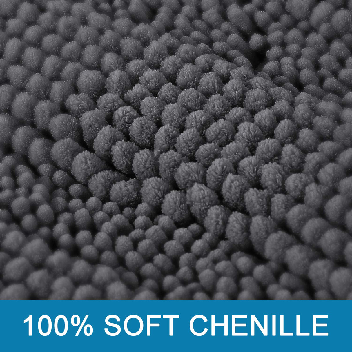PrimeBeau Luxury Chenille Striped Bath Mats Set | Ultra Thick & Absorbent Non Slip Rugs 20“ x 32"
