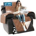 PrimeBeau 100% Waterproof Reversible Recliner Covers with Elastic Straps