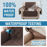 PrimeBeau 100% Waterproof Armchair Covers Washable,Thick Soft Couch Cover for Dogs with Elastic Straps (Armchair, Diamond Shape)