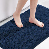 H.Versailtex 1 Piece Bath Mat Non Slip Chenille Bath Mats for Bathroom