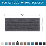 PrimeBeau Luxury Chenille Striped Bath Mats Set | Ultra Thick & Absorbent Non Slip Rugs 47“ x 17"