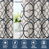 PrimeBeau GEO Pattern Blackout Curtains 2 Panels Set