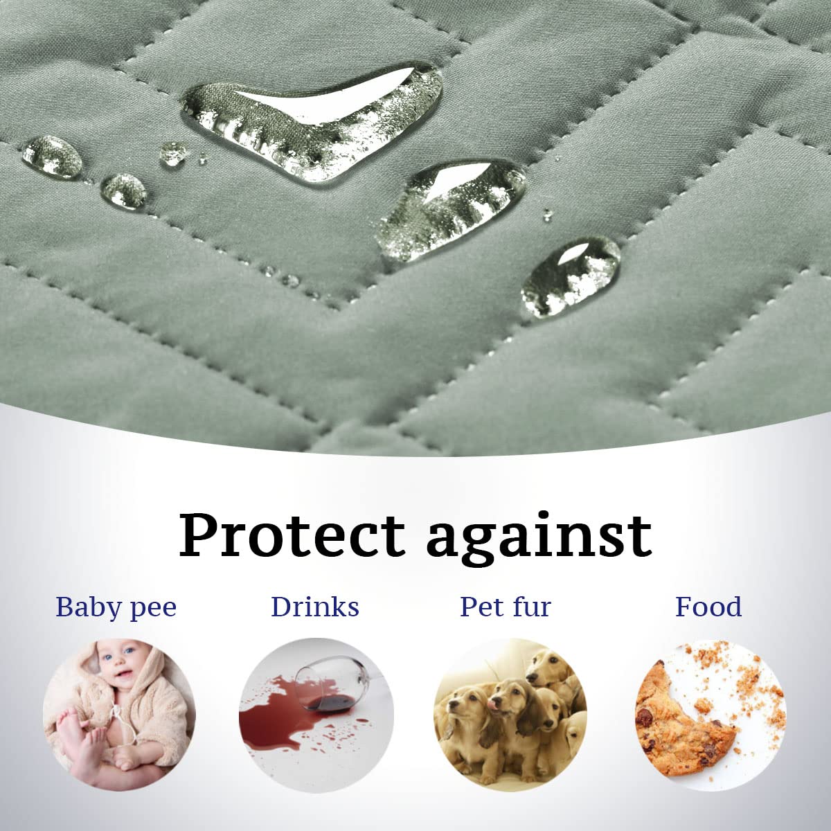 PrimeBeau New Diamond Quilted Recliner Covers Water Resistant  Protector