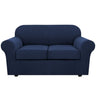 PrimeBeau Thicker Jacquard Fabric 3 Pieces Loveseat & Oversize Loveseat Covers for 2 Cushion Sofa Couch Slipcovers (Base Cover Plus 2 Seat Cushion Covers)
