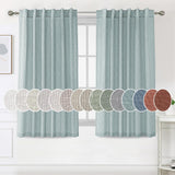 H.Versailtex Natural Linen Tab Loop Pocket Semi Sheer Light Filtering Curtains