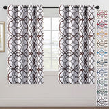 PrimeBeau GEO Pattern Blackout Curtains 2 Panels Set
