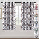 PrimeBeau GEO Pattern Blackout Curtains 2 Panels Set