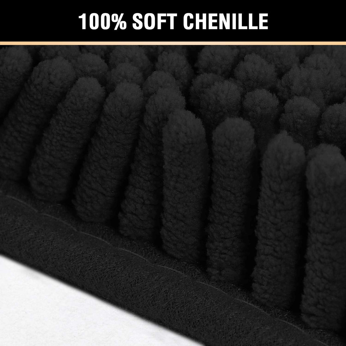 PrimeBeau Luxury Chenille U Shaped Bathroom Rug Sets -Absorbent,Washable,Dry Fast Area Carpet Mats 2 Pieces