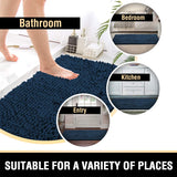 PrimeBeau Luxury Chenille U Shaped Bathroom Rug -Absorbent,Washable,Dry Fast Area Carpet Mats 1 Piece
