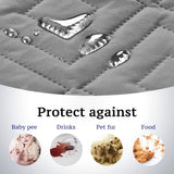PrimeBeau Reversible Armchair Protector Slipcover Water Resistant Anti-Slip Couch Cover with Elastic Straps, Pets Protection, Stylish Decor, Easy Care