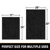 PrimeBeau Luxury Chenille U Shaped Bathroom Rug Sets -Absorbent,Washable,Dry Fast Area Carpet Mats 2 Pieces