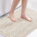 H.Versailtex 1 Piece Bath Mat Non Slip Chenille Bath Mats for Bathroom