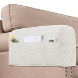 PrimeBeau Armrest Covers for Sofa Water Resistant Couch Arm Covers Remote Control Holder Sofa Armrest Organizer for Magazine, Tablet, Phone, iPad(Set of 2)