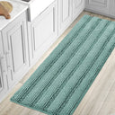 H.Versailtex 1 Piece Extra Thick Chenille Striped Pattern Shaggy Bath Rugs