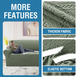PrimeBeau Wind Bell Pattern Jacquard 1 Piece Stretch Sofa Covers Furniture Protector