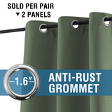 PrimeBeau Essential Blackout Thermal Insulated Curtain Drapes Set of 2 panels, 42 Series