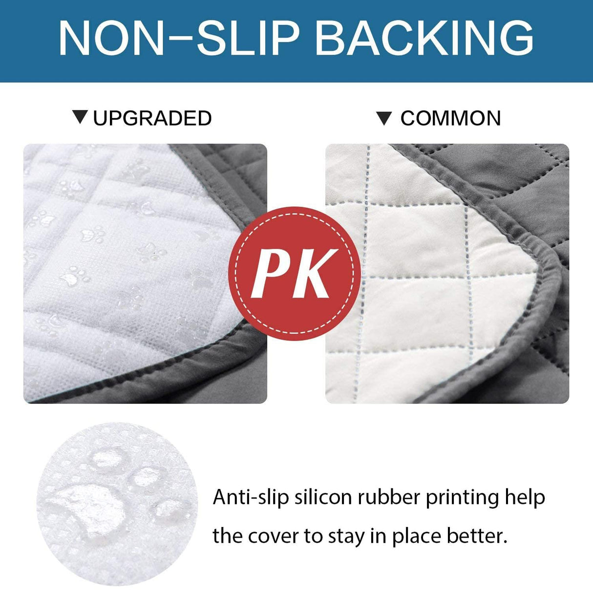 PrimeBeau 100% Waterproof Loveseat Cover Protector Couch Covers for Dogs/Pets | Sofa Slipcover for 2 Cushion Couch with Non Slip Backing and Adjustable Strap (Seat Width 46")