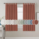 H.Versailtex Natural Linen Tab Top Curtains Semi Sheer Curtains
