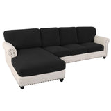 PrimeBeau 2024 New Sectional Couch Covers 8 Pieces Stretch Sofa Covers for Sectional Sofa Set Separate L Shaped Couch Cover for Both Left/Right Couch (Seat and Back: 1 Chaise for Sofa)