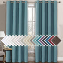 H.Versailtex 1 Panel Linen Blackout Thermal Insulated Grommet Curtain