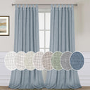 Natural Linen Tab Top Curtains Semi Sheer Curtains