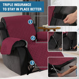 PrimeBeau Reversible Quilted Recliner Covers