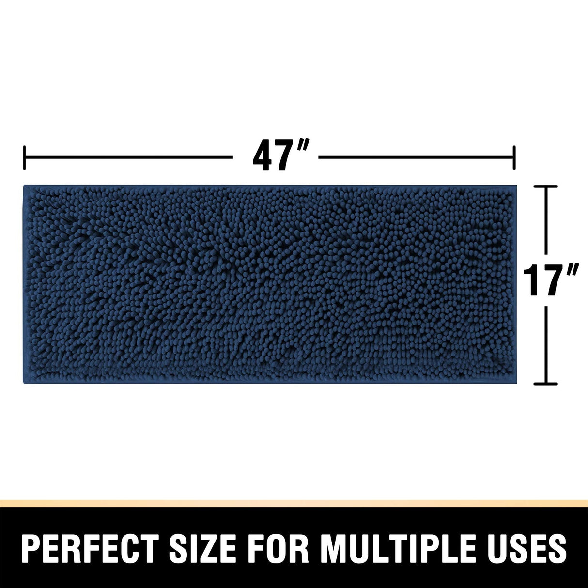 PrimeBeau Luxury Chenille U Shaped Bathroom Rug -Absorbent,Washable,Dry Fast Area Carpet Mats 1 Piece
