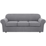 PrimeBeau Thicker Jacquard Fabric 3 Pieces Loveseat & Oversize Loveseat Covers for 2 Cushion Sofa Couch Slipcovers (Base Cover Plus 2 Seat Cushion Covers)