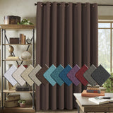 PrimeBeau Faux Linen Room Darkening/Room Dividing Curtain Draper Extra Wide & Long