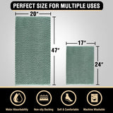 PrimeBeau Bath Mat Bathroom Rugs Sets Plush Water Absorbent Non Skid Mats for Bathroom Kitchen/Living Room (Set of 2)