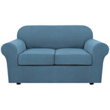 PrimeBeau Thicker Jacquard Fabric 3 Pieces Loveseat & Oversize Loveseat Covers for 2 Cushion Sofa Couch Slipcovers (Base Cover Plus 2 Seat Cushion Covers)