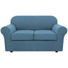 PrimeBeau Thicker Jacquard Fabric 3 Pieces Loveseat & Oversize Loveseat Covers for 2 Cushion Sofa Couch Slipcovers (Base Cover Plus 2 Seat Cushion Covers)