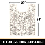 PrimeBeau Luxury Chenille U Shaped Bathroom Rug -Absorbent,Washable,Dry Fast Area Carpet Mats 1 Piece