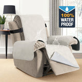 H.VERSAILTEX Waterproof Recliner Chair Cover Non Slip Recliner Cover Stay in Place Washable Recliner Covers for Large Recliner Ideal Recliner Slipcovers for Pets (Oversized Recliner, Off White)