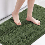 H.Versailtex 1 Piece Bath Mat Non Slip Chenille Bath Mats for Bathroom