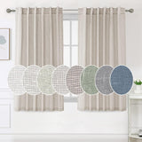 H.Versailtex Natural Linen Tab Loop Pocket Semi Sheer Light Filtering Curtains