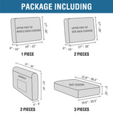 PrimeBeau 2024 New Trend Multi-Pieces Sofa Covers Stretch Couch Covers Form Fitted Seats and Back Cushions Covers (3 Seat Covers Plus 3 Back Cusion Covers, Bonus 2 Armrest Covers)