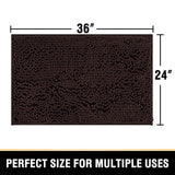 PrimeBeau Luxury Chenille U Shaped Bathroom Rug -Absorbent,Washable,Dry Fast Area Carpet Mats 1 Piece