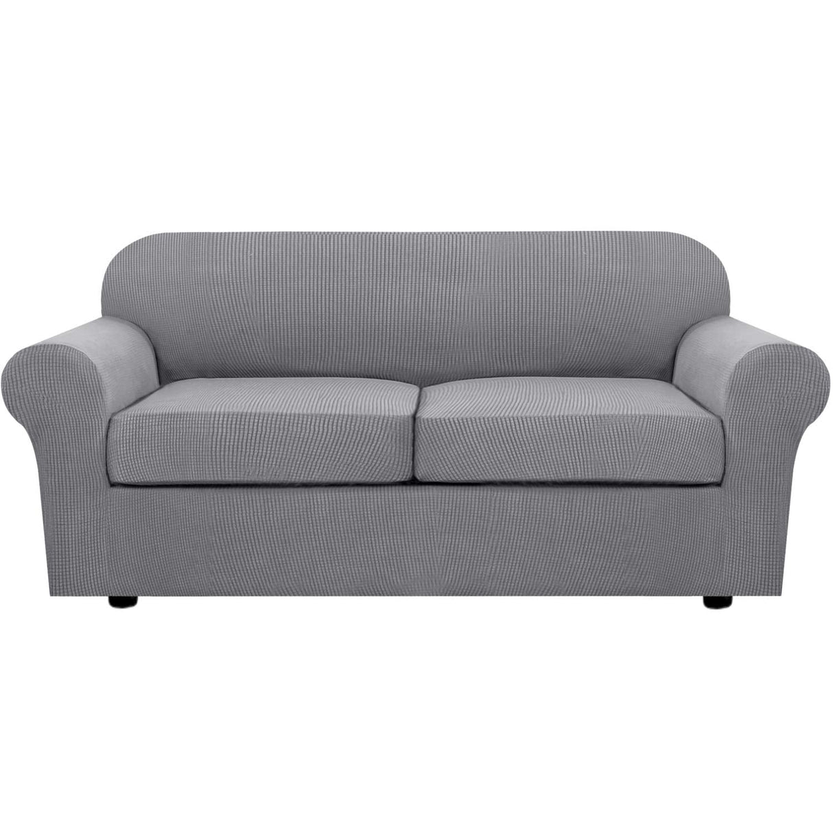 PrimeBeau Thicker Jacquard Fabric 3 Pieces Loveseat & Oversize Loveseat Covers for 2 Cushion Sofa Couch Slipcovers (Base Cover Plus 2 Seat Cushion Covers)