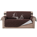 PrimeBeau 100% Waterproof Loveseat Cover Protector Couch Covers for Dogs/Pets | Sofa Slipcover for 2 Cushion Couch with Non Slip Backing and Adjustable Strap (Seat Width 46")