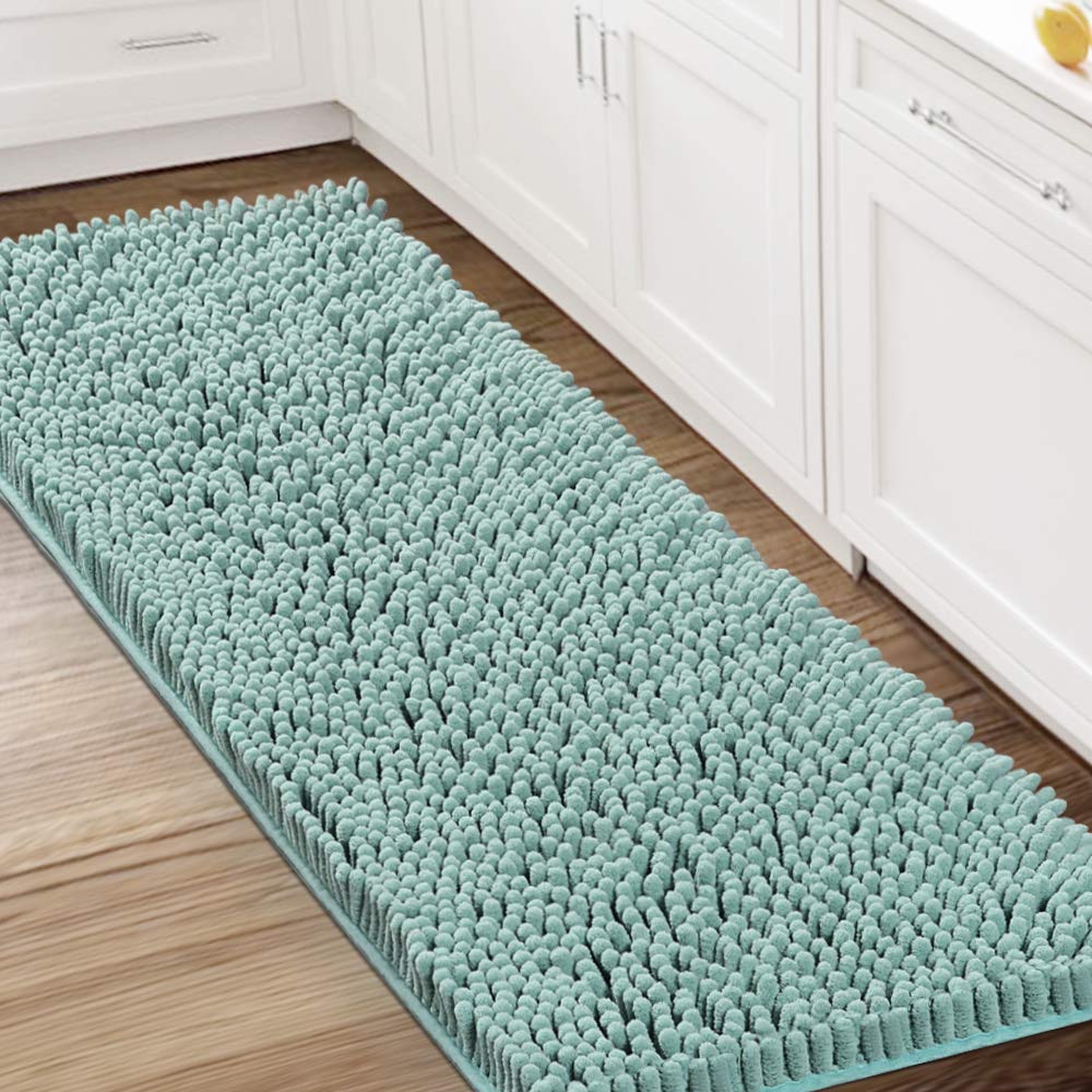 PrimeBeau Luxury Chenille U Shaped Bathroom Rug -Absorbent,Washable,Dry Fast Area Carpet Mats 1 Piece