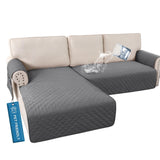 PrimeBeau 2 Piece L Shaped Couch Covers for Sectional Loveseat Couch Cover with Chaise Lounge 100% Waterproof Furniture Covers for Pets