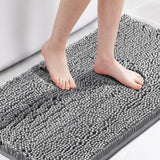 H.Versailtex 1 Piece Bath Mat Non Slip Chenille Bath Mats for Bathroom