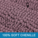 PrimeBeau Luxury Chenille Striped Bath Mats Set | Ultra Thick & Absorbent Non Slip Rugs 47“ x 17"