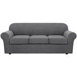 PrimeBeau Thicker Jacquard Fabric 3 Pieces Loveseat & Oversize Loveseat Covers for 2 Cushion Sofa Couch Slipcovers (Base Cover Plus 2 Seat Cushion Covers)