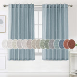 H.Versailtex Natural Linen Tab Loop Pocket Semi Sheer Light Filtering Curtains