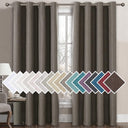 H.Versailtex 1 Panel Linen Blackout Thermal Insulated Grommet Curtain