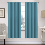PrimeBeau Blackout Essential Grommet Thermal Curtain 2 Panels, W52" Long