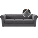 PrimeBeau 4 Pieces Chesterfield Sofa Covers Stretch Slip Covers, Mid Century Deep Seat Couch Cover Fit Width Up to 88 Inch, Thicker Jacquard Fabric (1 base cover and 3 individual cushion covers)