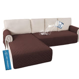PrimeBeau 2 Piece L Shaped Couch Covers for Sectional Sofa Couch Cover with Chaise Lounge 100% Waterproof Furniture Covers for Pets